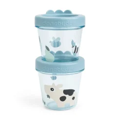 Pot de conservation lot de 2 - Tiny farm - Bleu