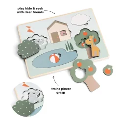 Puzzle encastrable - Deer friends - Multicolore