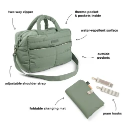 Sac à langer matelassé - Vert