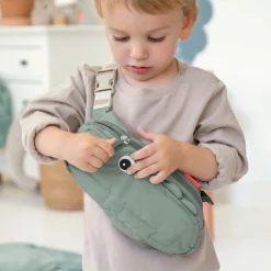 Sac banane matelassé enfant - Croco - Rose