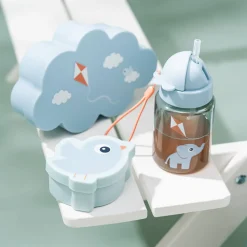 Set gourde et boîtes à goûter - Playground - Bleu
