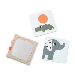 Support avec cartes de motifs contrastés - Deer friends - Sable