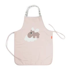 Tablier imperméable pour enfants - Happy clouds - Rose